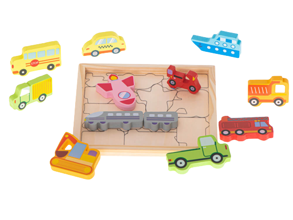 Fa járműves puzzle